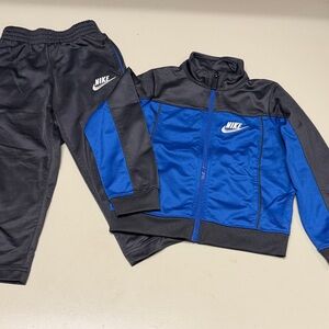 Nike Kids Black and Blue Sweatpants Set